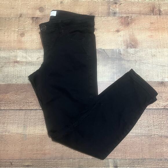 Express Jeans Women's Black Ankle Length Skinny Jeans Sz 4 Closet Staple - Picture 1 of 4
